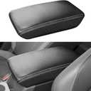 INTGET for 2026 Subaru Crosstrek/Impreza Accessories 2024 2025 Center Console Cover Leather Car Armrest Arm Rest Box Lid Middle Console Seat Cover Protector (Carbon Fiber Texture, 2024+)