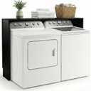 Over the Washer and Dryer Storage Shelf – Engineered Wood Laundry Room Organizer with Side Panels, Wall-Mounted Washer Dryer Utility Shelf Top Surface for Folding and Laundry Supplies