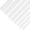 120 Pack Plastic Spiral Binding Coils Binder Binding Spirals Rings Multi Size Spiral Binding Wire Combs Spines Coils, 4:1 Pitch (White, 1/4 5/16 3/8 1/2 9/16 5/8 3/4 7/8 Inch)