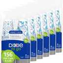 Dixie To Go Paper Coffee Cups With Lids, 12 oz, 156 ct, Disposable Insulated Paper Cups for On-The-Go Hot or Cold Beverages