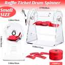 Didaey Small Clear Acrylic Raffle Drum with 1000 Tickets, Compact Tabletop Ticket Spinner Box for Business Card Vendor Booths Retail Store Office Giveaways