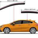 Lightronic Extra Durable in-Channel Auto Vent Window Visors, Fits 2016-2019 Chevrolet Cruze Hatchback/Sedan (EXCLUDES 2016 Cruze Limited), UV-Protect Rain Guard, Original Wind Deflector, Smoke, 4-Pcs
