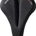 Schwinn Comfort Bike Sport Seat Cover, Sport Memory Foam Padding Dual Strap, Fits Most Seats for Standard or Stationary Bikes (Black/Memory Foam Dual Strap Sport)