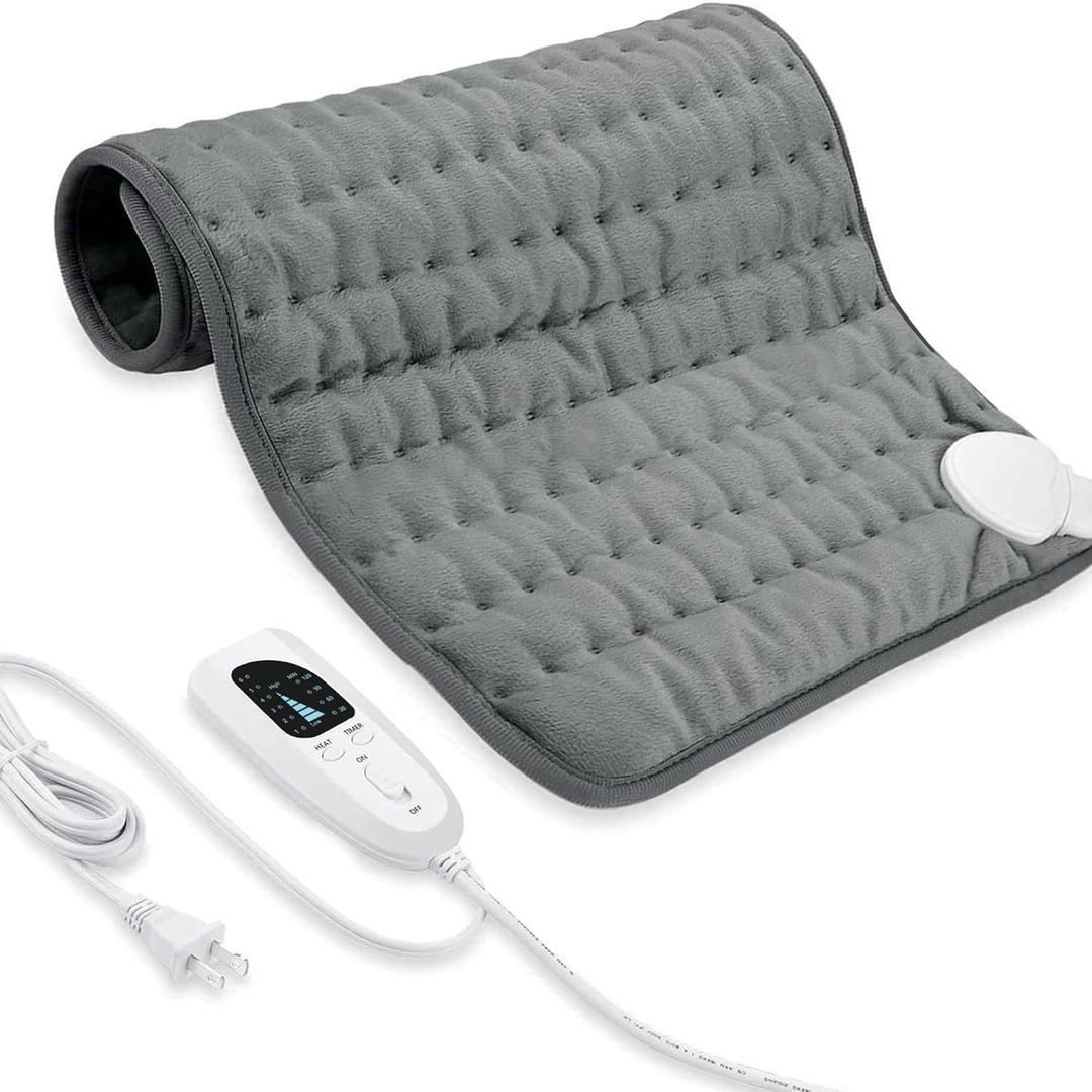 Electric Heating Pad for Back Pain Relief, Heating Pads for Cramps, Auto Shut Off, Machine Washable, Heating pad for Neck and Shoulder, Knee, Arms, Legs, etc. (Dark Gray, 2420)