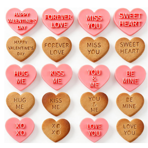 Heart Shaped Cookie Cutter Set - 10 Pieces Mini Plastic Biscuit Pastry Cutters for Love-Themed Baking and Desserts