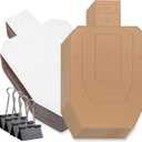 Shooting Targets 30x18 Inch Cardboard Targets with 4 Clips Heavy-Duty Corrugated for Pistol & Rifle Practice Pre-Marked Scoring Zones for Range & Training Use