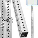 8 ft H x 2 in W Telescoping Square Sign Post, Adjustable 4'–8'