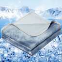 inhand Cooling Throw Blanket (50"x60"), Cooling Blankets for Hot Sleepers, Absorbs Heat to Keep Adults Cool for Summer Nights Sweats, Thin Cold Lightweight Blanket for Couch Bed, All Season Use