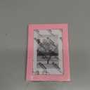 Egofine 4x6 Picture Frame with Plexiglass, Display Pictures 3.5x5 with Mat or 4x6 Without Mat for Tabletop and Wall Mounting, Pink