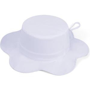 Baby Girl Sun Hat Infant Summer Beach Hats with UPF 50+ Toddler with Wide Brim Strap Outdoor Bucket Hat (Purple)