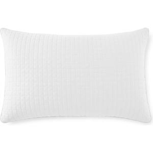 Quilted King Pillow Shams 20x36 Inch, Soft Microfiber Bright White