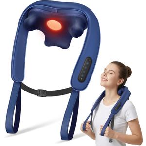 Neck Massager with Heat : Cordless Neck and Shoulder Massager for Pain Relief Deep Tissue - 3 Modes, 2 Intensity & 2 Heat, Daily Comfort for Desk Workers, At-Home Use, Women, Men