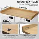 Washer Dryer Countertop, 27.5 x 54 Inch Washer and Dryer Countertop for Laundry Room Organization with Edge Wooden, Oak