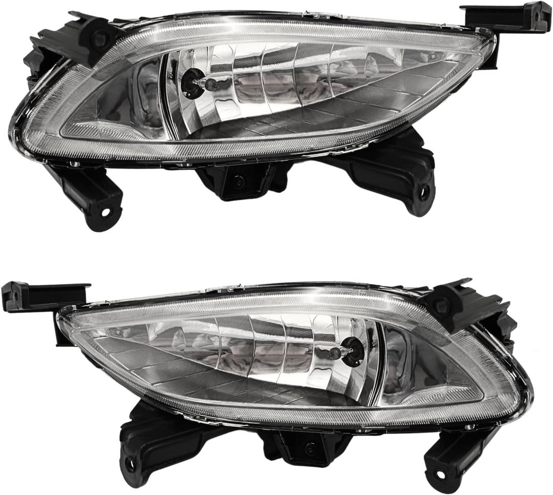 Fog Lights Assembly Replacement For Hyundai Sonata 2011 2012 2013 Fog Lamps Driver Side and Right Passenger(Pair)