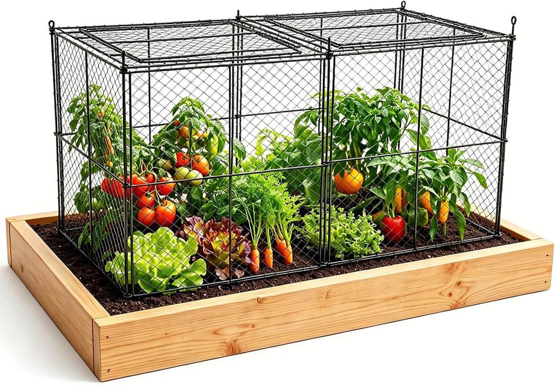 Crop Cage, 45"23"24" Garden Cage to Keep Animals Out, Chicken Wire Cloche, Heavy-Duty Plant Protector for Raised Garden Bed, Protect Vegetables from Rabbits Squirrels