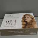 7 in 1 Automatic Curling Iron Interchangeable Barrels -0.5",1", 1.25", 1.5" Curling Wand, Hair Crimper & Straightening Brush,& Rotating Curler, 300M Negative Ions & Dual Voltage, Home & Travel