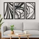 Murallz Metal Wall Art Set of 3 - Modern Design Frames for Home and Office Dcor - Perfect for Living Room, Bedroom, Kitchen, Bathroom, and More - Ready to Hang Decorative Wall Accents