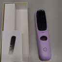 Go Brush, Multifunctional Hair Straightener Brush with 3 Temperature Settings and LCD Display, Portable Straightening Brush for Smooth Hair, Fast Heating Hair Styling Tool for Daily Use (Purple)