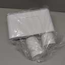 iHave Toothbrush Holders for Bathrooms, 2 Cups Toothbrush Holder Wall Mounted with Toothpaste Dispenser - Large Capacity Tray, Cosmetic Drawer - Bathroom Decor & Bathroom Accessories (White)