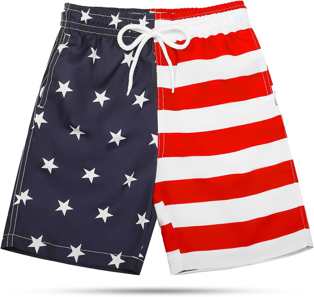 KAILUA SURF Boys' Swim Trunks Quick Dry Board Shorts with Mesh Liner, Sizes 2T-18/20