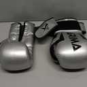Arima Boxing Gloves - Premium PU Leather, Heavyweight - Ideal for Boxing, Kickboxing, Muay Thai & Fitness Training - Silver, 12 oz.