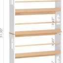 UTEX Kids Bookshelf Wall Mounted, 4-Tier Book Shelf Organizer, Tall Wooden Children's Bookcase, Storage Book Rack for Kids Room, Nursery, Bedroom, Living Room, White, 23.6"W X 5.8"D X 51.3"H