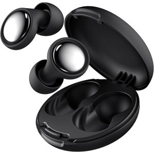 Ear Plugs for Sleeping Noise Cancelling, 2025 Upgraded NRR 45dB EarPlugs for Sleeping, Concerts & Festivals, Traveling, Studying, Focus, Reusable, Ear Protection, 7 Pair Silicone Eartips (Black)