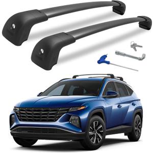 300lbs Roof Rack Cross Bars Compatible with Hyundai Tucson 2016-2026 SE/SEL/N Line/Limited with Lock, Aluminum Anti-Rust Crossbars for Rooftop Cargo Luggage Kayak Canoe Bike Snowboard