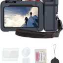 YETAKKR Camera Protection Kit for DJI OSMO Action 6 Aluminum Grip Set - 11-Piece Bundle: Street Photography Handle + Protective Cage + 9H Screen Protector + Wrist Strap Bundle Accessories (Gunmetal Gray)