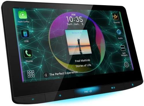 JVC KW-Z1000W Bluetooth Car Stereo Receiver with USB Port 10.1" Floating Touchscreen HD Display, AM/FM Radio - MP3 Player - Double DIN - Waze-Ready with Apple CarPlay or Android Auto (Black)