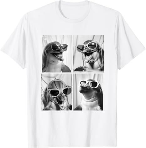 Cool Dolphins with Sunglasses Cute Animal Photo Booth T-Shirt XS