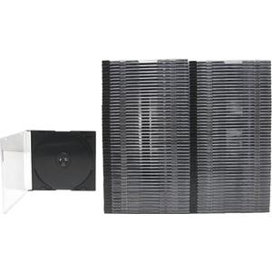 (100) Ultra Thin 5.2mm Clear CD Jewel Boxes with Built in Black Tray #CDBS52
