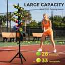 Bonvoisin Tennis Pickleball Machines Ball Thrower with Remote Control, 4 Launch & 3 Swing Adjustable, Portable Pickleball Launcher for Indoors & Outdoors Practice Training, With Bracket