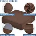 Shinnwa Gel Memory Foam Recliner Cushion for Elderly, Extra Large Seat Cushion, Dual-Layer Foam Chair Pad for Couch, Armchair, Wicker Chairs, Floor, 20 × 20 × 5in, Caramel