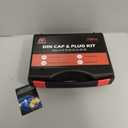 SPARKWHIZ 72Pcs Heavy Duty DIN Cap & Plug Assortment Hydraulic Adapter Fitting Kit Set, Galvanized Steel with Precision Threading Dash Sizes 14 16 18 20 22 24 30 36