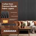 Yuzzy Wood Panels for Wall and Ceiling - 108 x 11 Inch Wood Slat Acoustic Panels 2 PCS - Modern Sound Absorbing Wall Panels for Interior Wall Decor for Home, Office, Studio - Rustic Black Oak