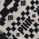 Victoria's Secret Pink Sherpa Blanket Soft Logo Plush Cozy Throw Cover Multicolor Size 50x60 New Black & White, 50''X60''