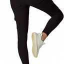 JEGGE High Waist Yoga Leggings with 4 Pockets,Tummy Control Workout Running 4 Way Stretch Cargo Pocket Leggings S