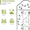hogardeck 4 Packs 84 * 19 inch Metal Garden Trellis for Climbing Plants Outdoor,Heavy Duty,Black Coating Rustproof Trellis for Rose, Vegetable, Flowers, Expandable,Perfect for Training Climbing Plants