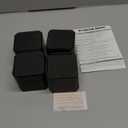 EclatBain Bed Risers Furniture Risers Heavy-Duty Rectangular Adjustable Block Lift to 3 inches and 4.3 inches Desk, Sofa, Chair Legs, Refrigerator, Washing Machine Support up to 4000 pounds (2 layer(3inches), Black-square-4 Pack)