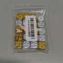 20pcs Gold & Silver Plastic Dice Set 16mm(0.63inch) Round-Edge Dice for Games, Teaching & Party Entertainment