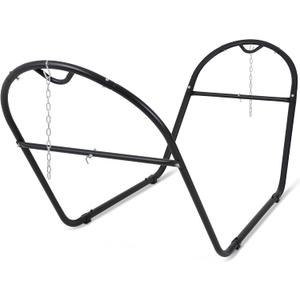 SUNCREAT Universal Steel Outdoor Hammock Stand Only, Heavy Duty, Weather-Resistant Hammock Stand for Outside, Fits 9.5 to 14 Feet Long Hammock, 475-Pound Capacity, Patent Pending, Black