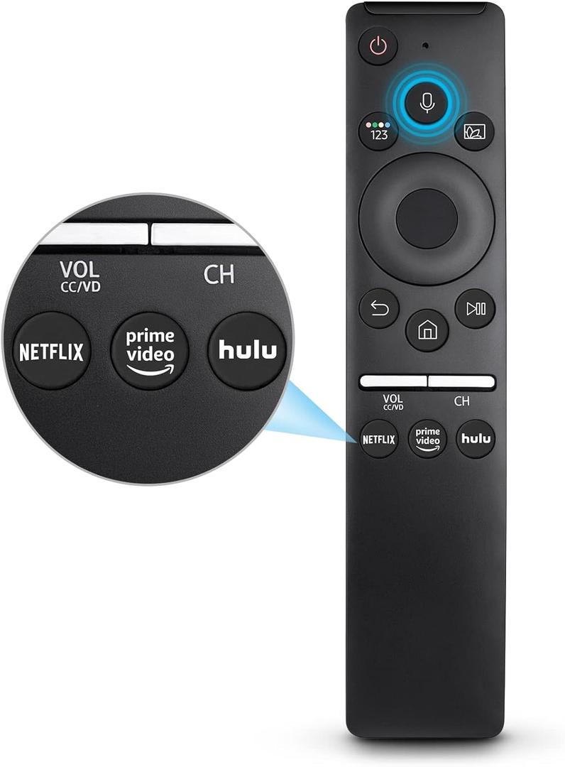 Replacement Voice Remote for Samsung-TV-Remote Control Compatible for All Samsung with Voice Function Smart Curved Frame QLED LED LCD 8K 4K TVs