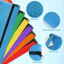 3-Ring Pencil Pouch, 30 Pack Bulk Zipper Pen Pouches in Assorted Colors for Office College School Supplies Cosmetics, Cloth Pencil Case for 3 Hole Binder