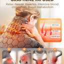 Graphene-Infused Heating Pad 3X Deeper Pain Relief, Weighted Instant Heating Pads for Neck and Shoulders, Heated Wrap w/ 6 Heat Options 4 Auto-Off Timer, Gifts for Mom Women Christmas Birthday