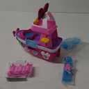 Disney Junior Minnie Mouse Bowdazzling Yacht, Lights and Sounds, 16-piece Playset with Figures, Pink, Boat, Bonus Pieces, Kids Toys for Ages 3 Up by Just Play