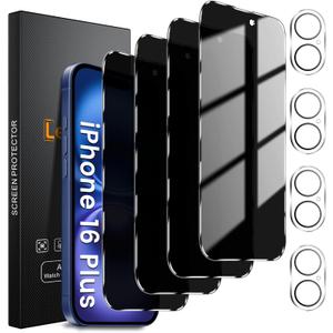 Lesakit Privacy Screen Protector for iPhone 16 Plus