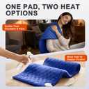 Heating Pad for Back Pain & Period Cramps - King Size 35" x 20" Electric Heating Pad, Adjustable Temperature Settings with Timer and Auto Shut-Off, Machine Washable, Soft Velvet, Gifts for Women & Men