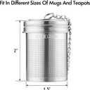 House Again Tea Infuser (2 Pack with Scoop), Extra Fine Mesh Tea Infusers for Loose Tea, 18/8 Stainless Steel Tea Strainer with Extended Chain Hook, Tea Steeper for Brew Tea, Spices & Seasonings