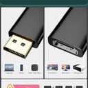 1-Pack DP to HDMI Adapter, 4K 60Hz DisplayPort to HDMI Cable Gold-Plated, Uni-Directional Passive Adapter Compatible with Laptop, PC, Desktop, Monitor, Projector, TV (GPU/AMD/NVIDIA)